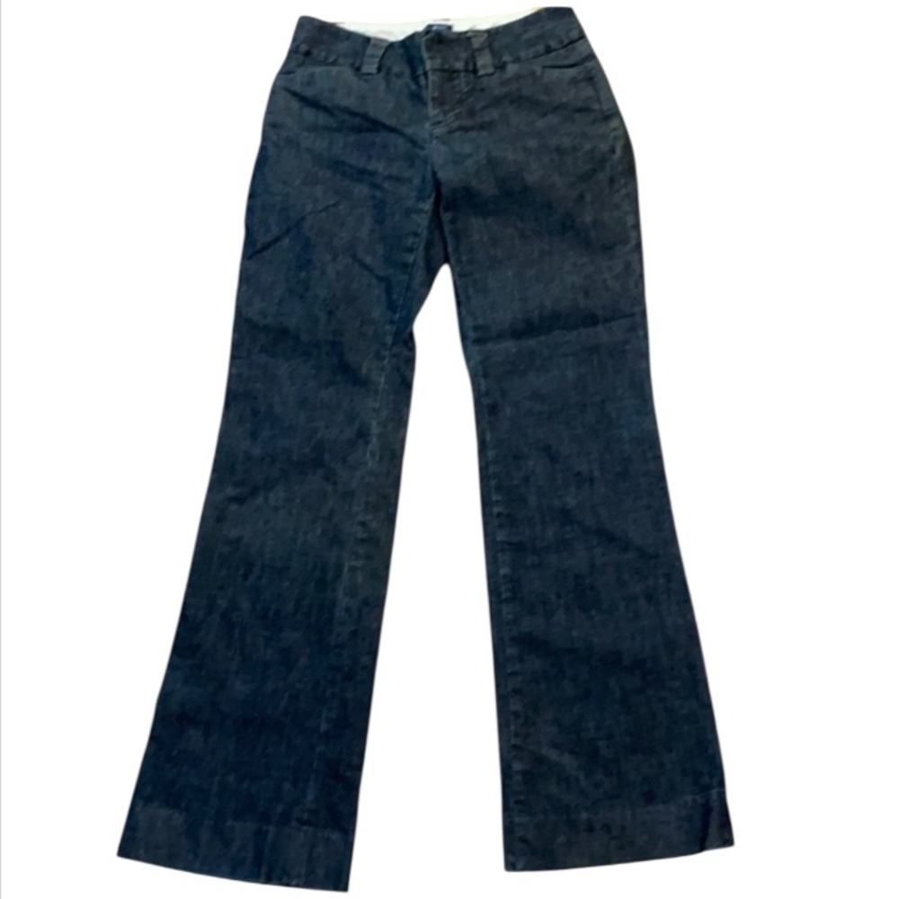 Gap curvy jeans dark wash jr women’s size 1 regular Flare low rise RN 54023 EUC
